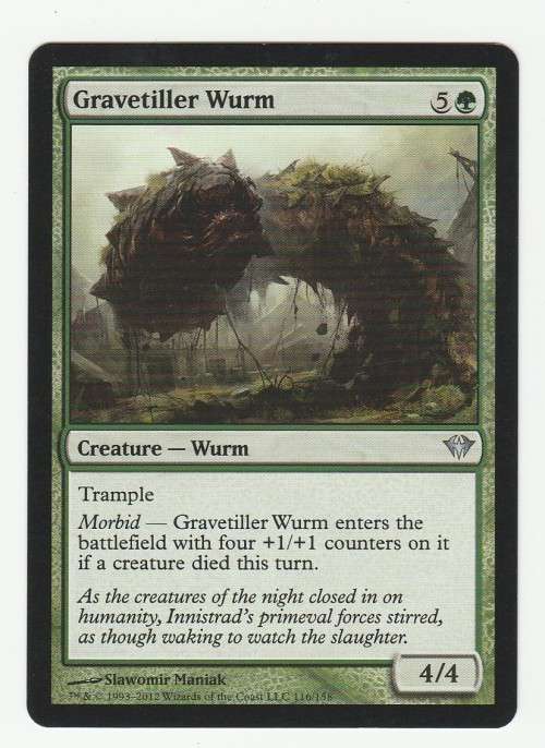 Magic the Gathering 1993-2012 - Gravetiller Wurm - Uncommon - Dark Ascension