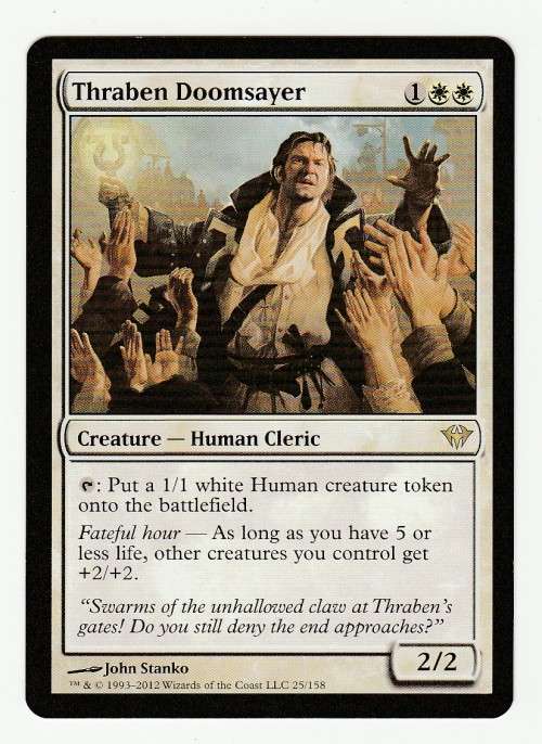 Magic the Gathering 1993-2012 - Thraben Doomsayer - Rare - Dark Ascension