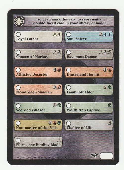 Magic the Gathering 1993-2012 - Card Marker - Dark Ascension