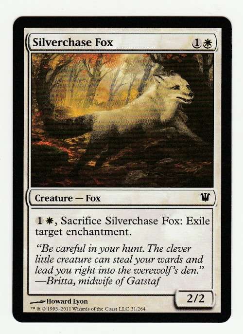 Magic the Gathering 1993-2011 - Silverchase Fox  - Common - Innistrad
