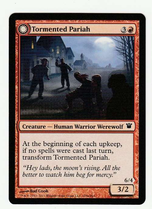 Magic the Gathering 1993-2011 - Tormented Pariah/Rampaging Werewolf - Common - Innistrad