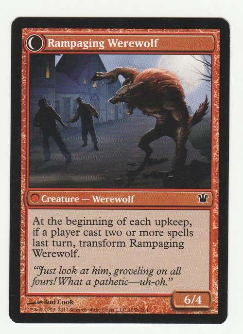 Magic the Gathering 1993-2011 - Tormented Pariah/Rampaging Werewolf - Common - Innistrad