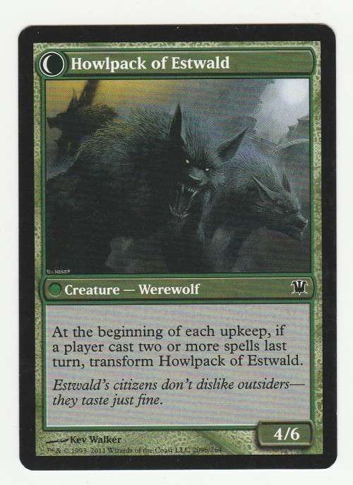 Magic the Gathering 1993-2011 - Villagers of Estwald/Howlpack of Estwald  - Common - Innistrad