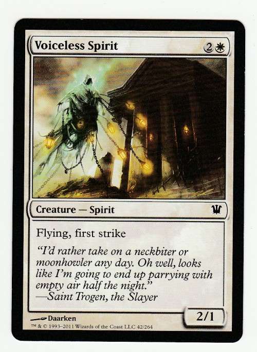 Magic the Gathering 1993-2011 - Voiceless Spirit  - Common - Innistrad
