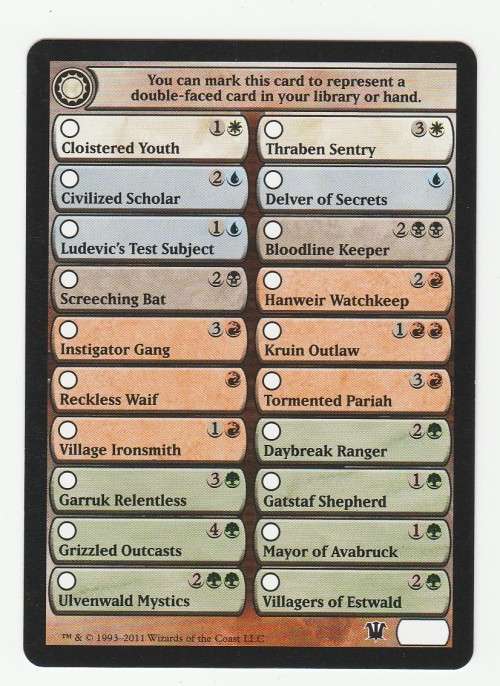 Magic the Gathering 1993-2011 - Card Marker - Innistrad
