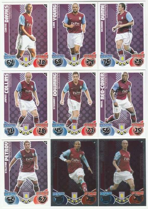 Topps Match Attax PL 2010/2011 - Aston Villa Set