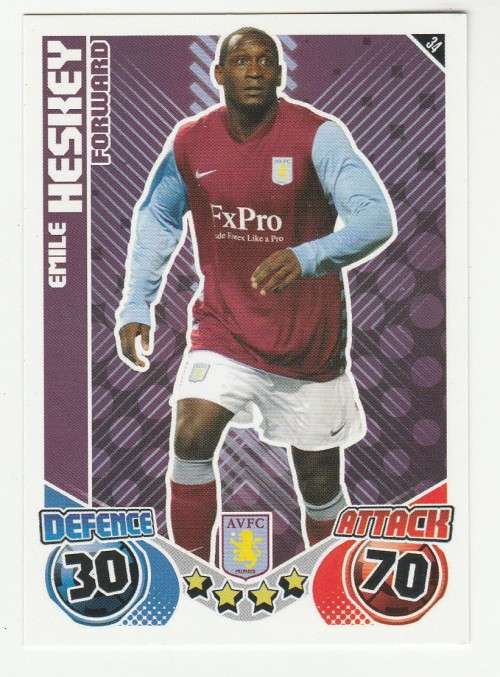 Topps Match Attax PL 2010/2011 - Aston Villa Set