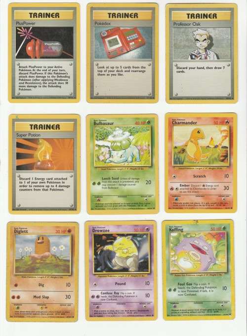 1995, 96, 98 Nintendo Creatures GAMEFREAK Pokemon - Gen I Base Set - 43 Random Cards Set 2