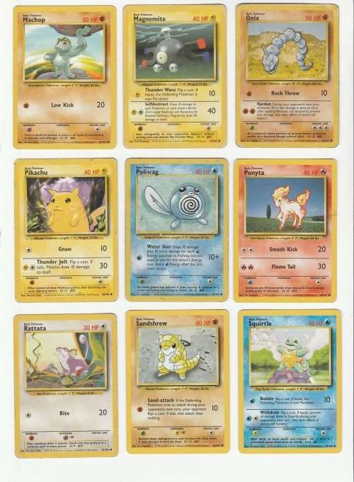 1995, 96, 98 Nintendo Creatures GAMEFREAK Pokemon - Gen I Base Set - 43 Random Cards Set 2