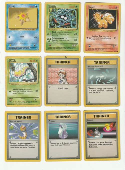 1995, 96, 98 Nintendo Creatures GAMEFREAK Pokemon - Gen I Base Set - 43 Random Cards Set 2