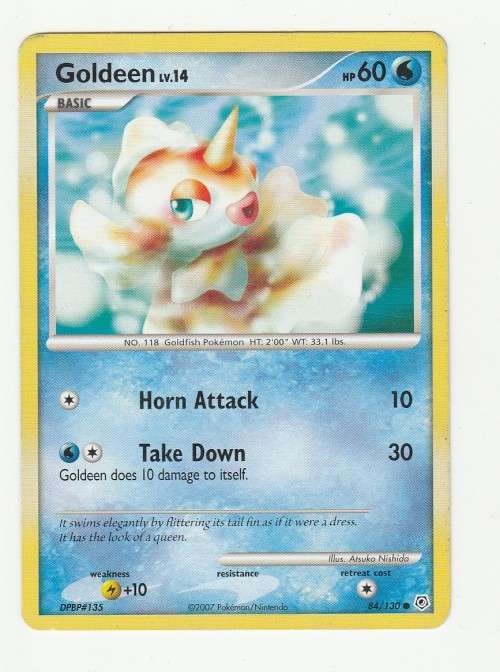 2007 Pokemon/Nintendo - Gen IV Diamond and Pearl - Goldeen 84/130 - Common