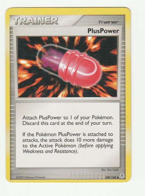 2007 Pokemon/Nintendo - Gen IV Diamond and Pearl - Trainer PlusPower 109/130 - Uncommon