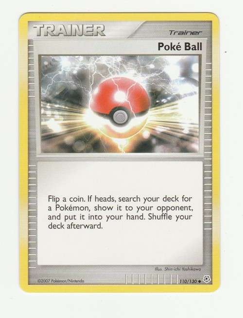 2007 Pokemon/Nintendo - Gen IV Diamond and Pearl - Trainer Poke Ball 110/130 - Uncommon