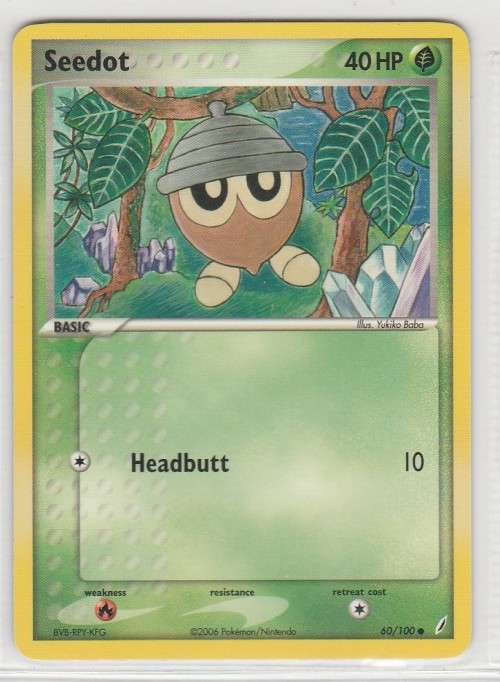 2006 Pokemon/Nintendo - Gen III EX Crystal Guardians - Seedot - 60/100- Common