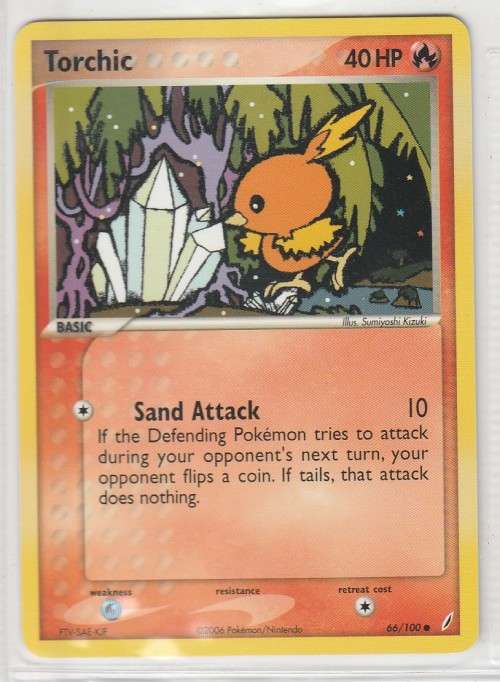 2006 Pokemon/Nintendo - Gen III EX Crystal Guardians - Torchic 66/100 - Common