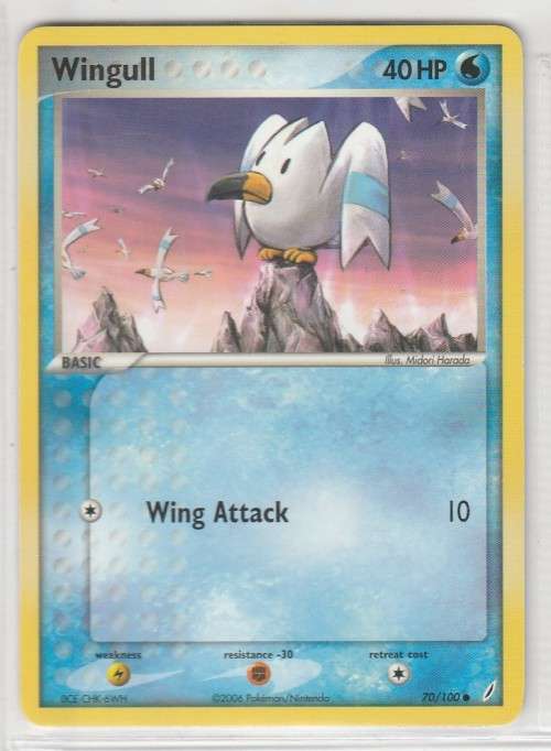 2006 Pokemon/Nintendo - Gen III EX Crystal Guardians - Wingull 70/100 - Common