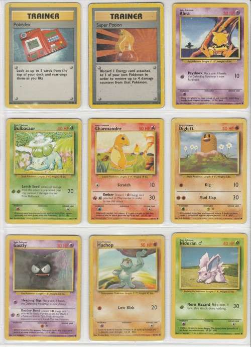 1995, 96, 98 Nintendo Creatures GAMEFREAK Pokemon - Gen I Base Set - 43 Random Cards Set 4