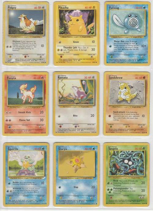 1995, 96, 98 Nintendo Creatures GAMEFREAK Pokemon - Gen I Base Set - 43 Random Cards Set 4
