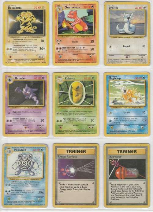 1995, 96, 98 Nintendo Creatures GAMEFREAK Pokemon - Gen I Base Set - 43 Random Cards Set 5