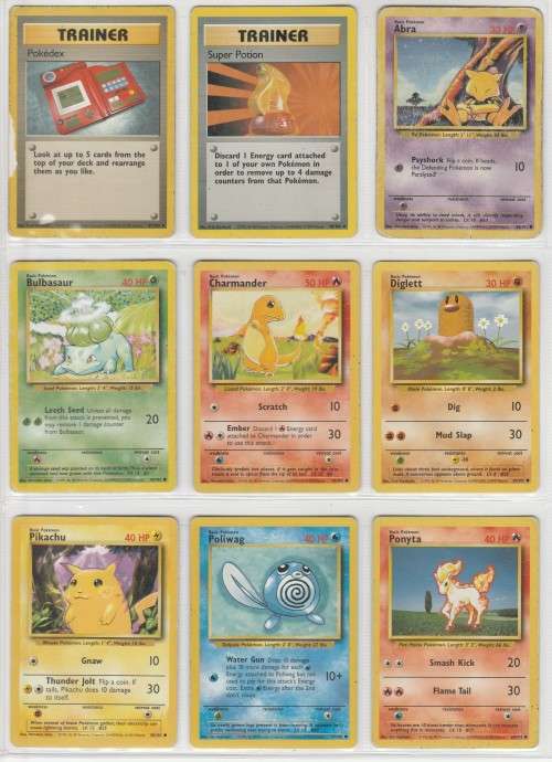 1995, 96, 98 Nintendo Creatures GAMEFREAK Pokemon - Gen I Base Set - 43 Random Cards Set 5