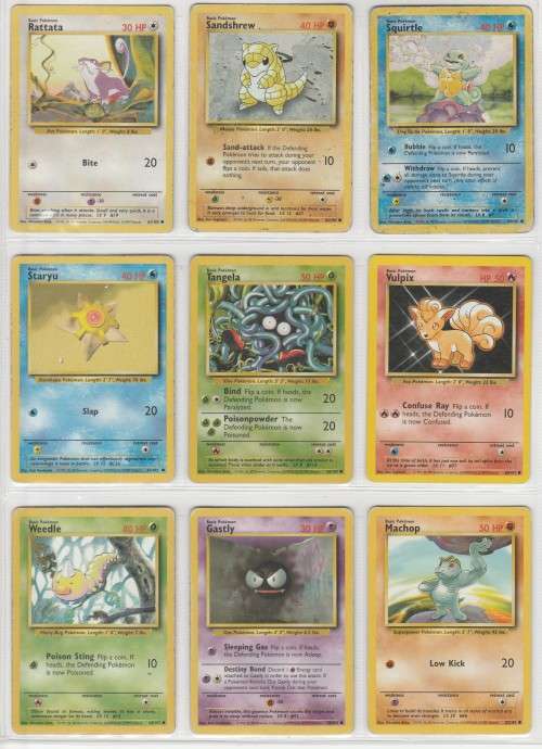 1995, 96, 98 Nintendo Creatures GAMEFREAK Pokemon - Gen I Base Set - 43 Random Cards Set 5