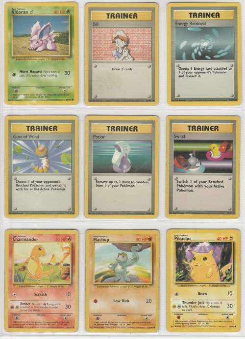 1995, 96, 98 Nintendo Creatures GAMEFREAK Pokemon - Gen I Base Set - 43 Random Cards Set 5