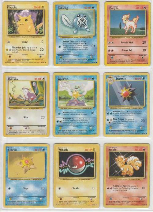 1995, 96, 98 Nintendo Creatures GAMEFREAK Pokemon - Gen I Base Set - 43 Random Cards Set 6