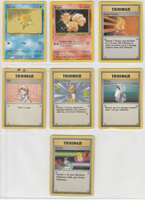 1995, 96, 98 Nintendo Creatures GAMEFREAK Pokemon - Gen I Base Set - 43 Random Cards Set 6
