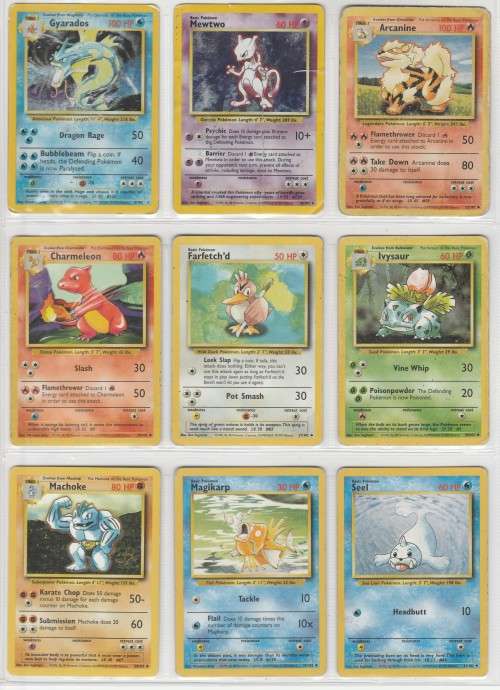 1995, 96, 98 Nintendo Creatures GAMEFREAK Pokemon - Gen I Base Set - 43 Random Cards Set 8