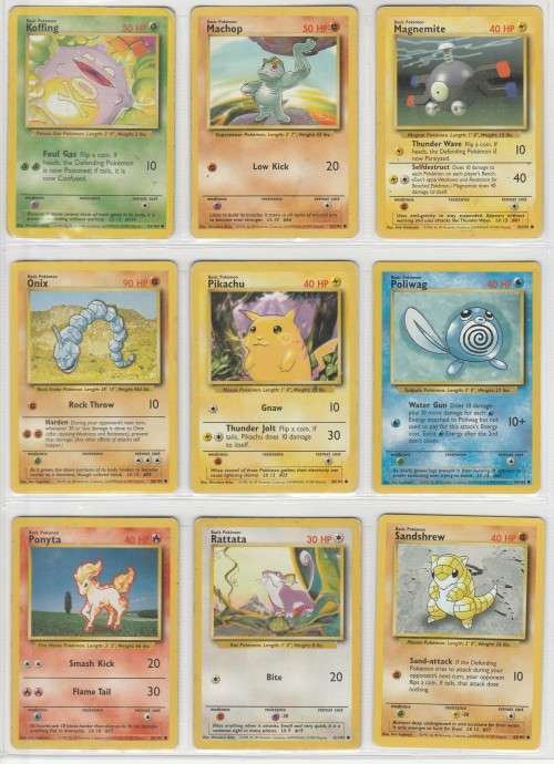 1995, 96, 98 Nintendo Creatures GAMEFREAK Pokemon - Gen I Base Set - 43 Random Cards Set 8