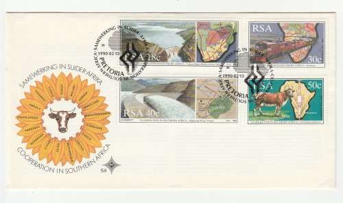 1990 RSA Interdependence and Co-operation in South Africa FDC 5.8 and S16 Set