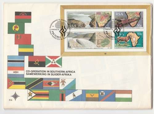 1990 RSA Interdependence and Co-operation in South Africa FDC 5.8 and S16 Set