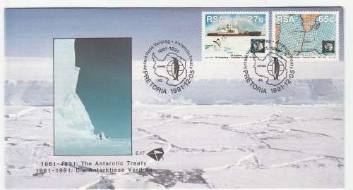 1991 RSA 13th Anniversary of the Antarctic Treaty FDC 5.17