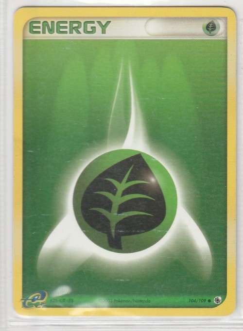 2003 Pokemon/Nintendo - Gen III EX Series Ex Ruby and Sapphire - Grass Energy 104/109