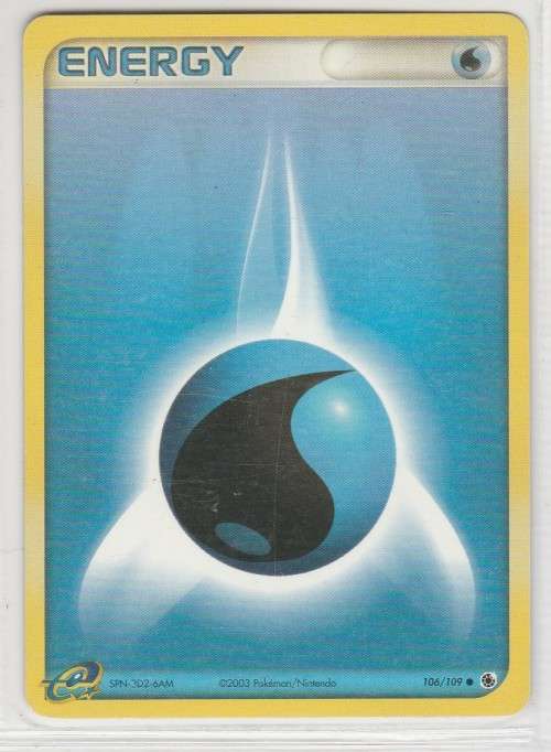 2003 Pokemon/Nintendo - Gen III EX Series Ex Ruby and Sapphire - Water Energy 106/109