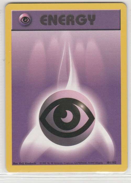 1995, 96, 98 Nintendo Creatures GAMEFREAK Pokemon - Gen I Base Set - Psychic Energy 101/102