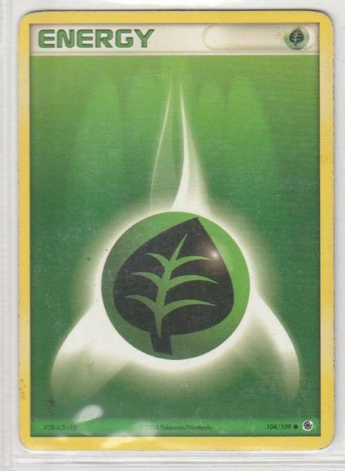 2004 Pokemon/Nintendo - Gen III EX Series Ex Ruby and Sapphire - Grass Energy 104/109