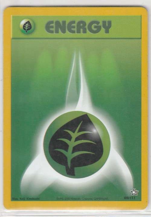 1995-2000 Nintendo, Creatures GAMEFREAK/Pokemon - Gen II Neo Genesis - Fire Energy 107/111