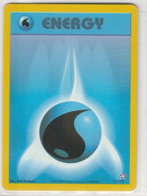 1995-2000 Nintendo, Creatures GAMEFREAK/Pokemon - Gen II Neo Genesis - Water Energy 111/111