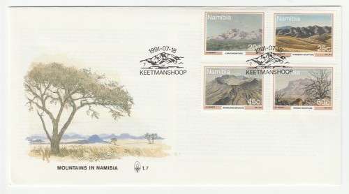 1991 Namibia Mountains in Namibia FDC 1.7