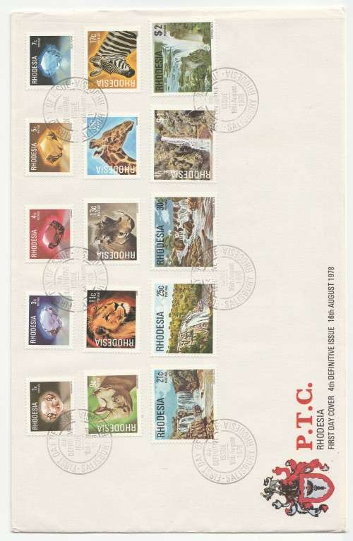 1978 Rhodesia First Day Cover 4th Definitive Issue