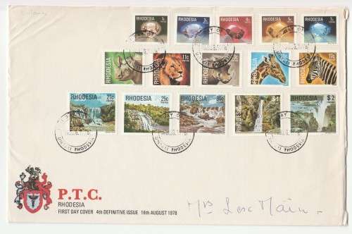 1978 Rhodesia First Day Cover 4th Definitive Issue