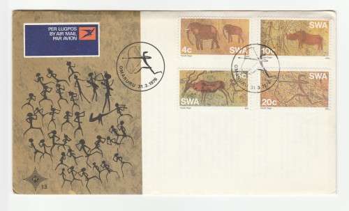 1976 South-West Africa Pre-Historic Paintings FDC 13
