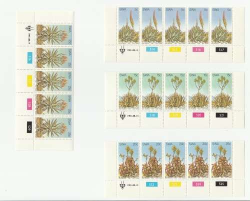 1981 South-West Africa Aloes FDC 33 and Blocks