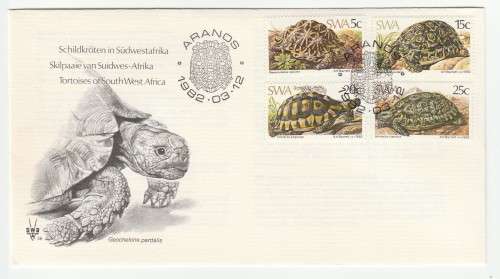 1982 South-West Africa Tortoises FDC 36 and Blocks