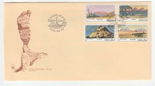 1982 South-West Africa Mountains FDC 38 and Blocks