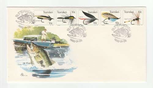 1982 Transkei Fishing Flies Crafted in Transkei FDC 1.25 Starting Light Spruce
