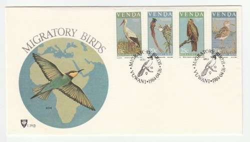 1984 Venda Migratory Birds of Venda 2nd Set of the Series FDC 1.19 2