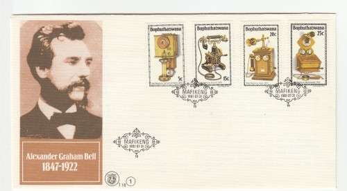 1981 Bophuthatswana The History of the Telephone FDC 1.18 1 and Blocks