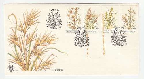 1981 Bophuthatswana Indigenous Grasses FDC 1.19